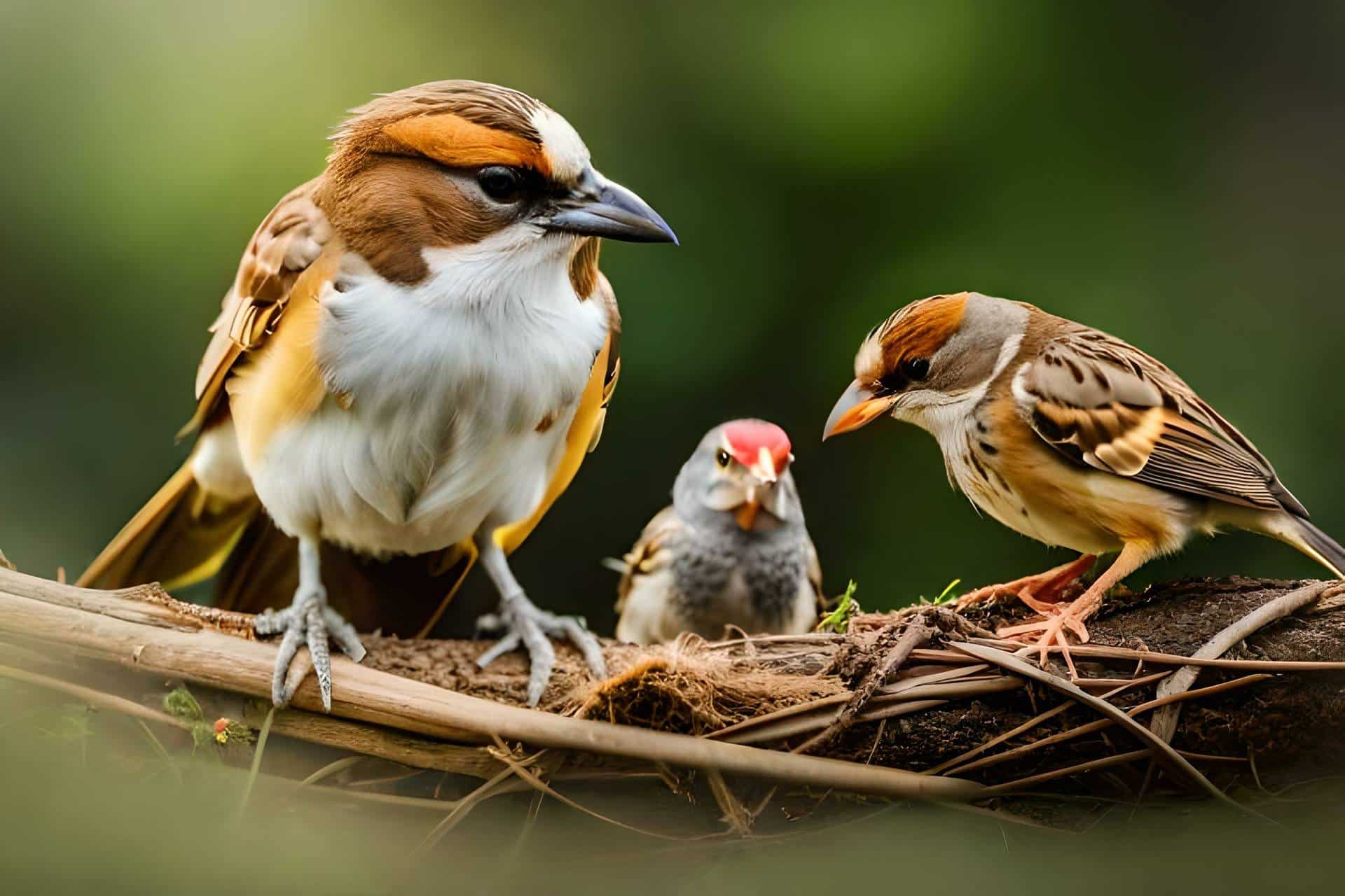 Vögel fliegen an der spiegelnden Glasfassade eines Hochhauses vorbei